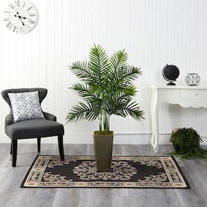 4 ft. Areca Palm Artificial Tree in Green Planter (Real Touch)