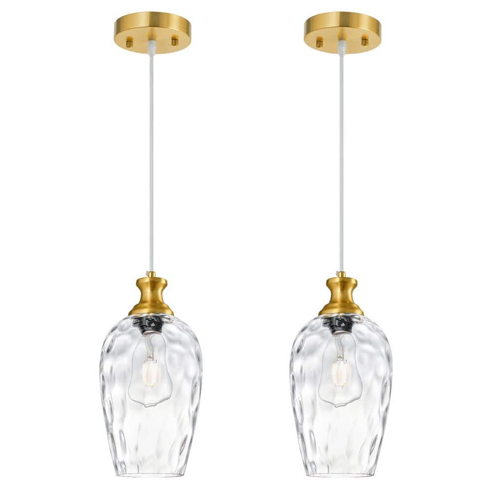 Home Lighting 60W 2-Light Clear Modern Glass Pendant Light for Bedroom, 2-Pack price history on PriceWatchPro