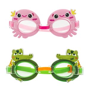Green and Pink Splash Pals Swim Goggles (2-Pack)