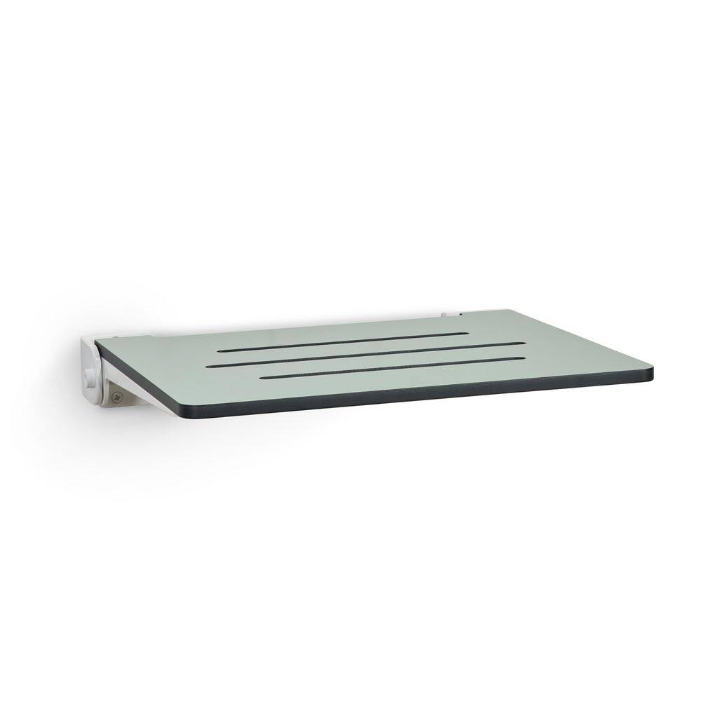 18 in. Silhouette SlimLine Folding Wall Mount Shower Bench Seat, Sea Collection, Phenolic, Sea Green, White price history on PriceWatchPro