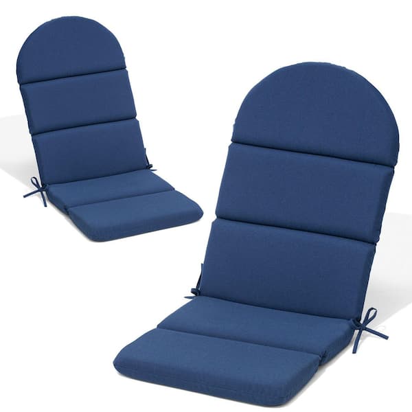 Unbranded 50 in. x 20 in. Deep Seat Outdoor Adirondack Chair Cushion in Navy (Set of 2)