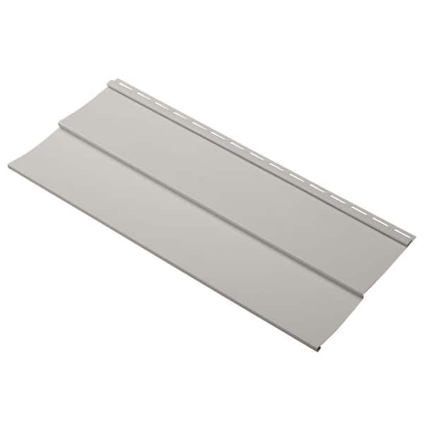 Ply Gem Take Home Sample Progressions Double 5 in. x 24 in. Vinyl Siding in Pewter
