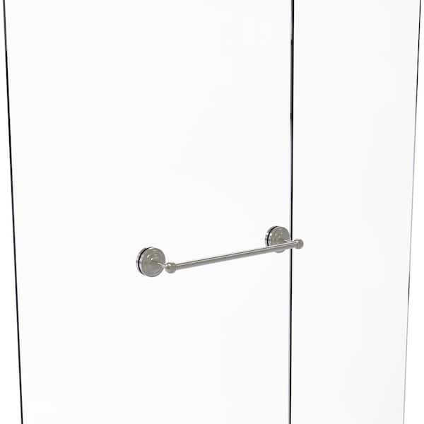 Allied Brass Que New 18 in. Over-the-door Shower Door Towel Bar in Satin Nickel