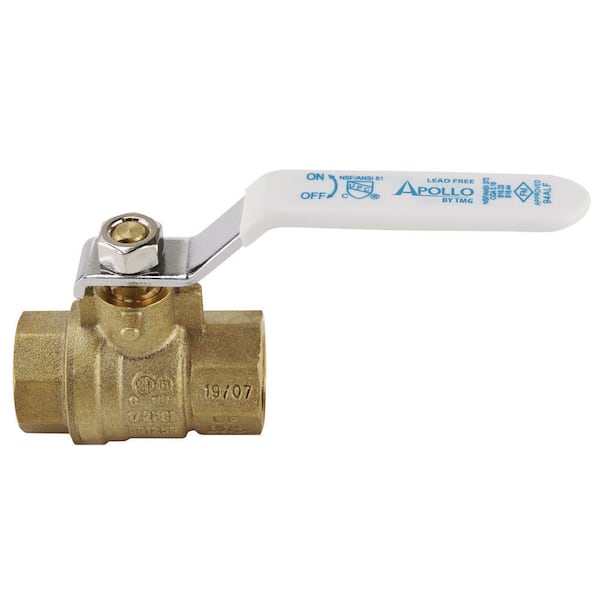 1/2 in. x 1/2 in. Lead Free Brass FNPT x FNPT Full-Port Ball Valve