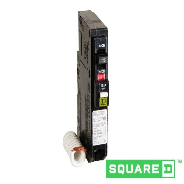 Square D by Schneider Electric QO115CAFIC QO 15-Amp Single-Pole CAFCI Circuit 