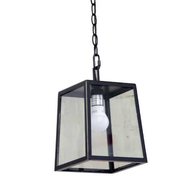Unbranded Audrey Black Dusk to Dawn Outdoor Hardwired Lantern Sconce