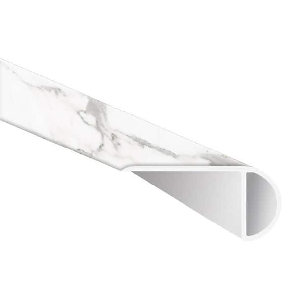 A&A Surfaces Geldrich 1 in. T x 2.23 in. W x 94 in. L Luxury Vinyl Overlapping Stair Nose Molding
