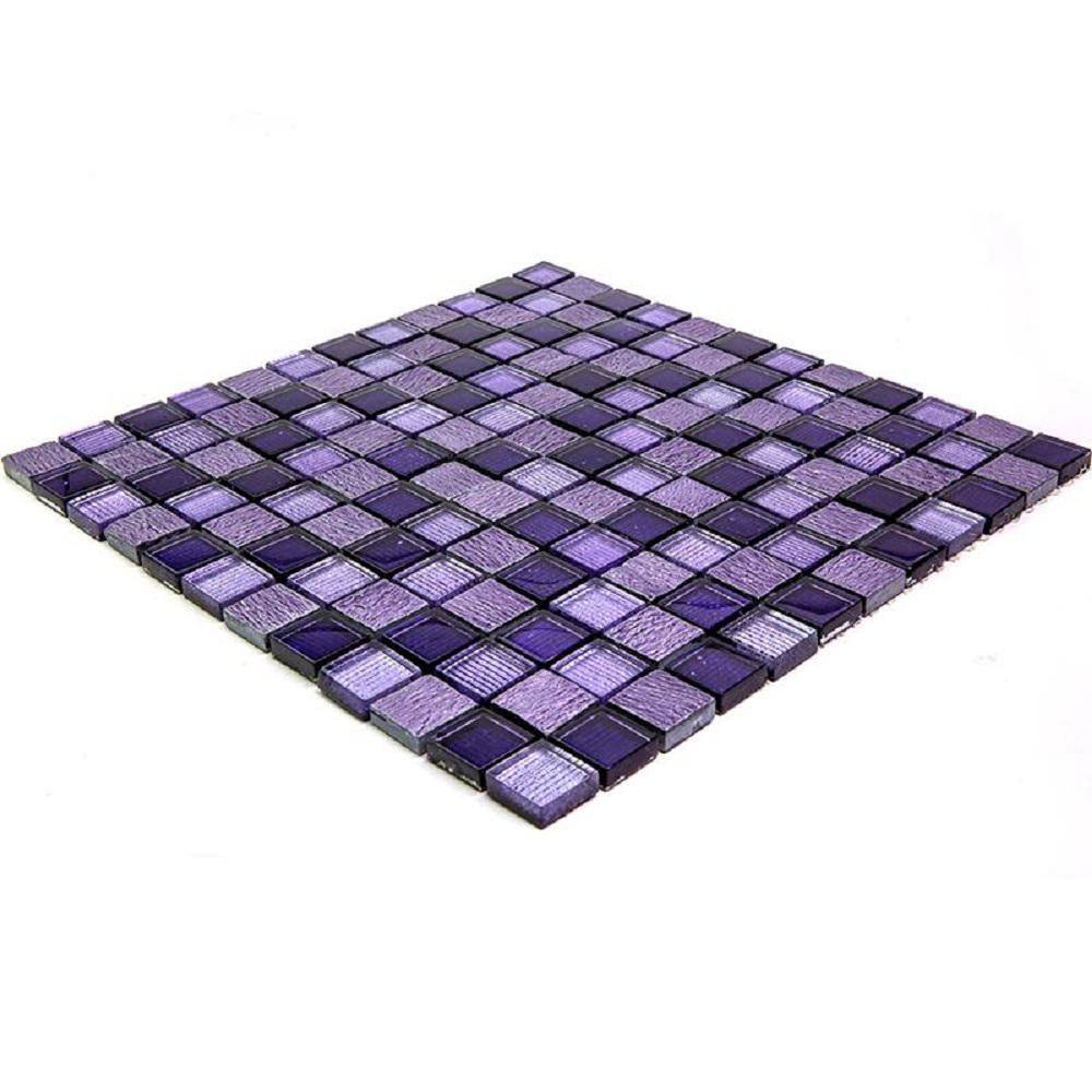 Phoenix 12" x 12" Purple Glass Mosaic Tile