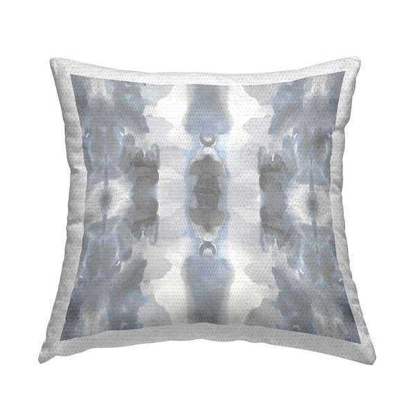 Stupell Industries Soft Abstract Symmetrical Pattern Grey Square Outdoor Throw Pillow