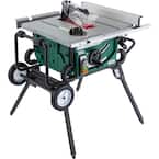 10 in. 2 HP Portable Table Saw with Roller Stand