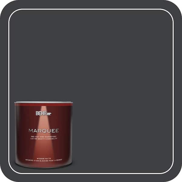 BEHR MARQUEE 1 qt. Home Decorators Collection #HDC-MD-04 Totally Black Matte Interior Paint & Primer