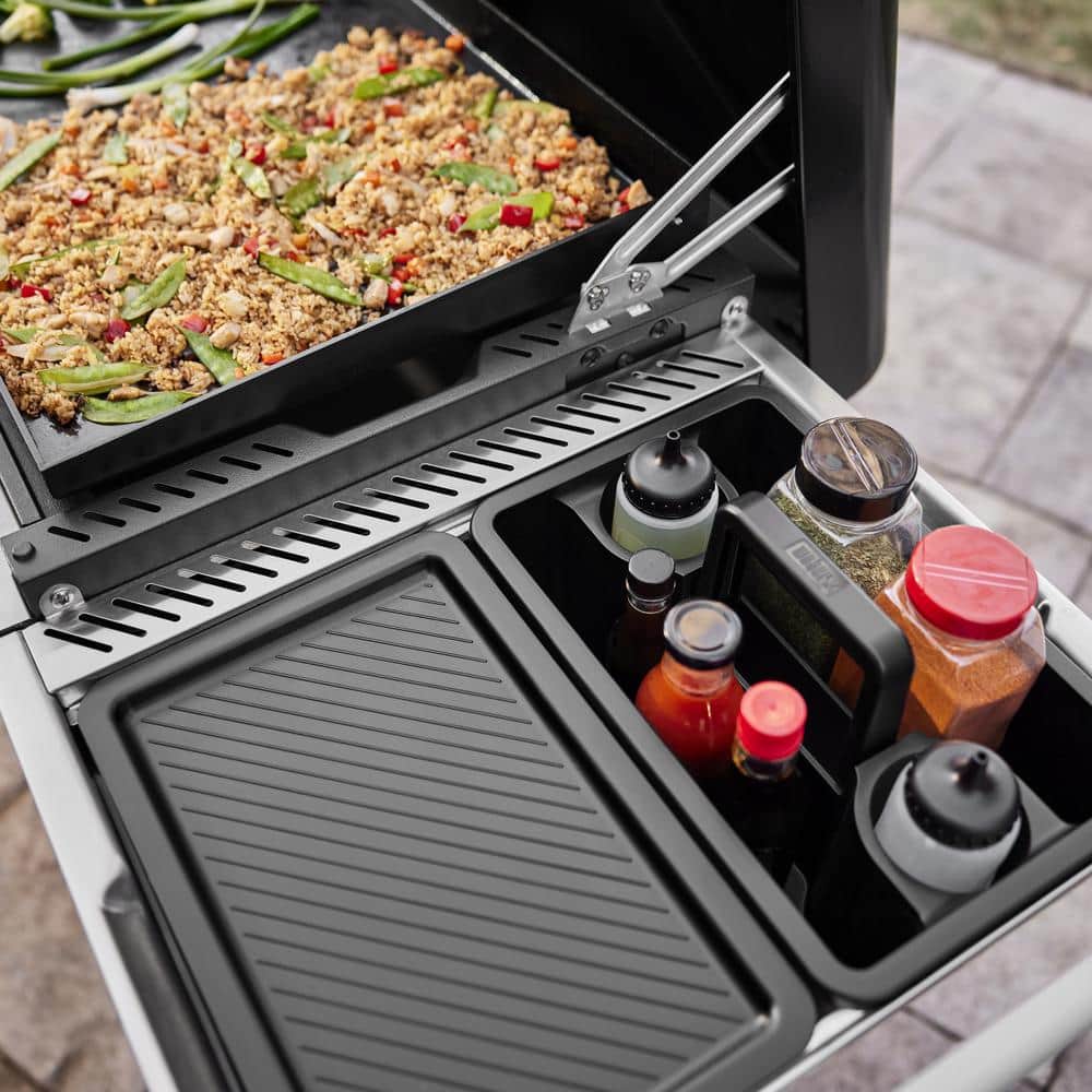 Gray Plastic Weber Works Caddy with Tray Lid