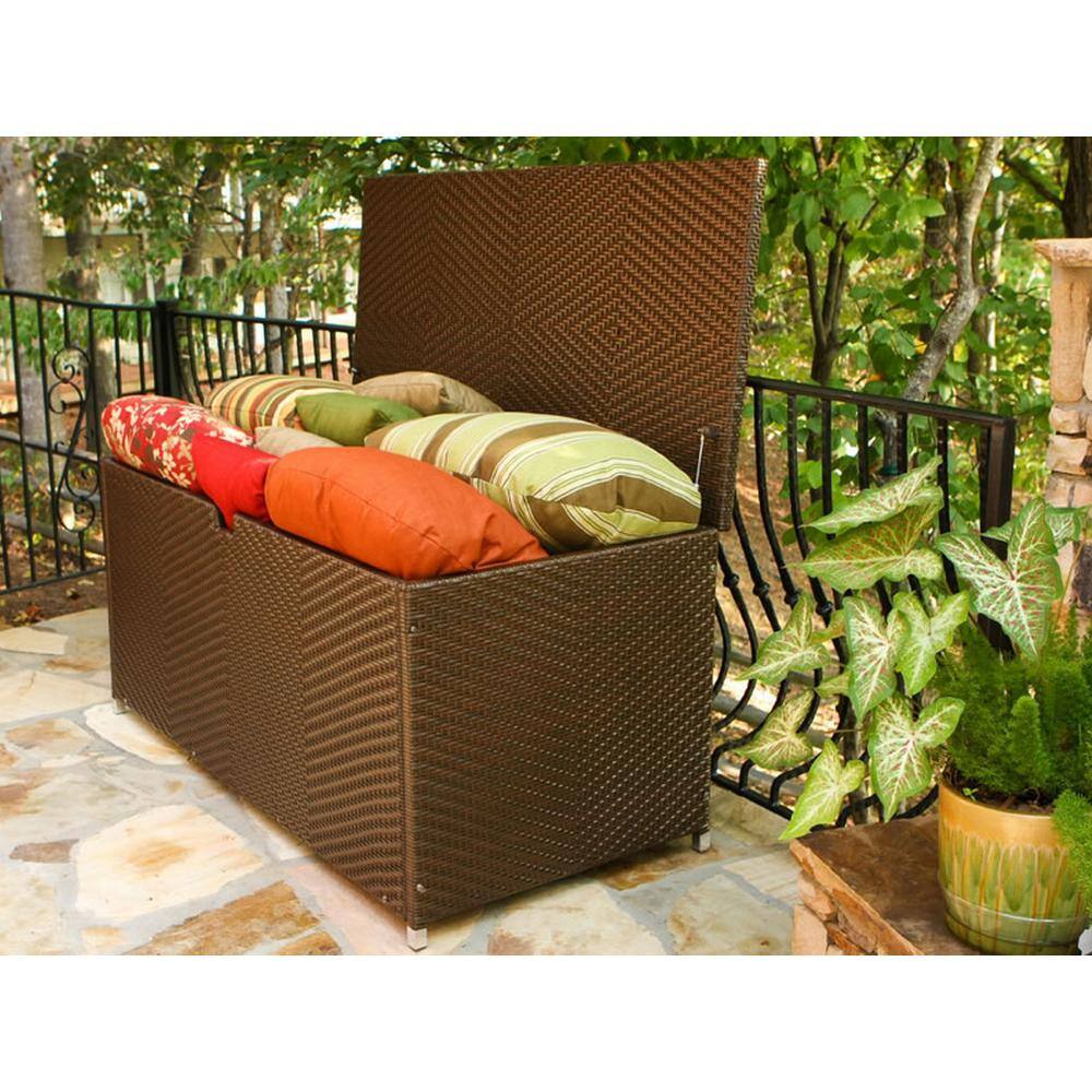 Java Resin Wicker Large Outdoor Storage Deck Box