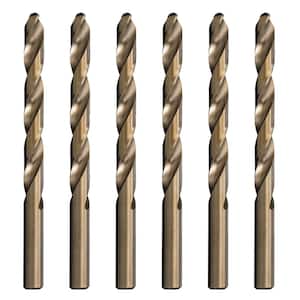 12-Pack 19/64" Cobalt Drill Bits By Drill Hog USA - M42 Steel With Lifetime Warranty