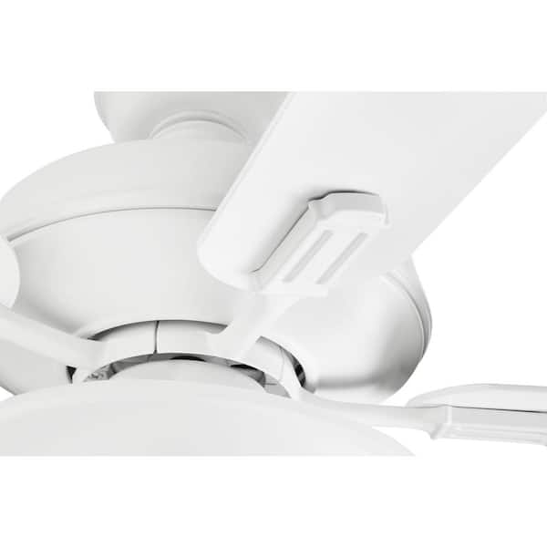 LED White Ceiling Fan with Light Kit 