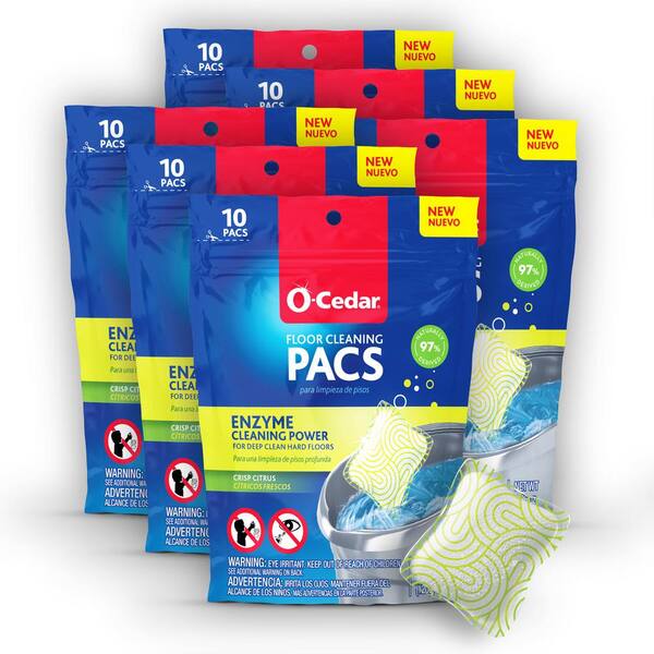 OCedar OCedar PACS Hard Floor Cleaner, Crisp Citrus Scent (10Count
