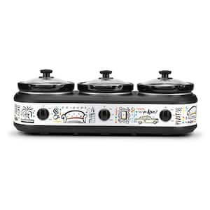 FRIENDS Triple Slow Cooker with 3 x 2.5Qt Inserts