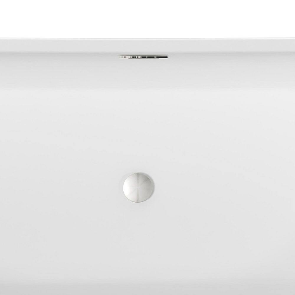 White Diamond Pattern Acrylic Freestanding Soaking Bathtub