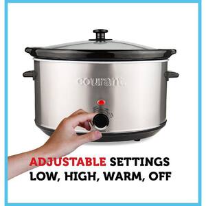 8.5 Qt. Stainless Steel Slow Cooker with Temperature Settings