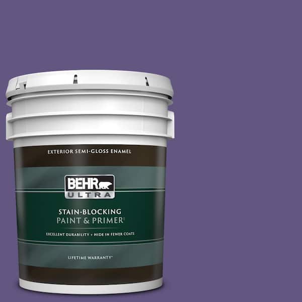 BEHR ULTRA 5 gal. #PPU16-02 Vigorous Violet Semi-Gloss Enamel Exterior Paint & Primer