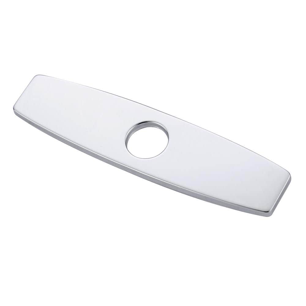 9.6 in. x 2.4 in. x 0.3 in. Stainless Steel Kitchen Sink Faucet Hole Cover Deck Plate in Polished Chrome price history on PriceWatchPro