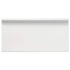 Remington White 3.93 in. x 7.87 in. Polished Porcelain Wall Cove Base Tile