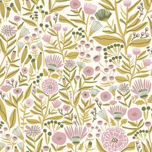 Yellow Marigold Forest Peel and Stick Wallpaper Sample