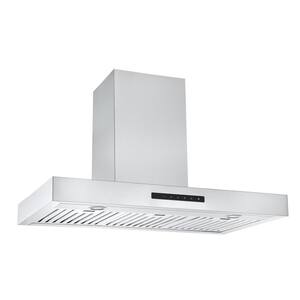 Moderna 36 in. Convertible Wall Mounted Range Hood in Stainless Steel with Night Light Feature