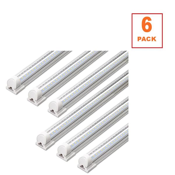 3ft 30-Watt T8 LED Shop Light with Clear Cover, Daylight White 5000K ...