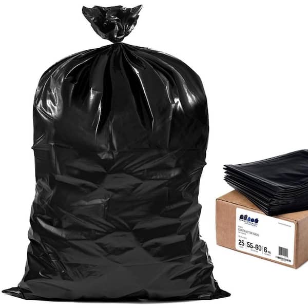 Super value 55-60 Gallon Trash Bags 50 Count Heavy Duty Black