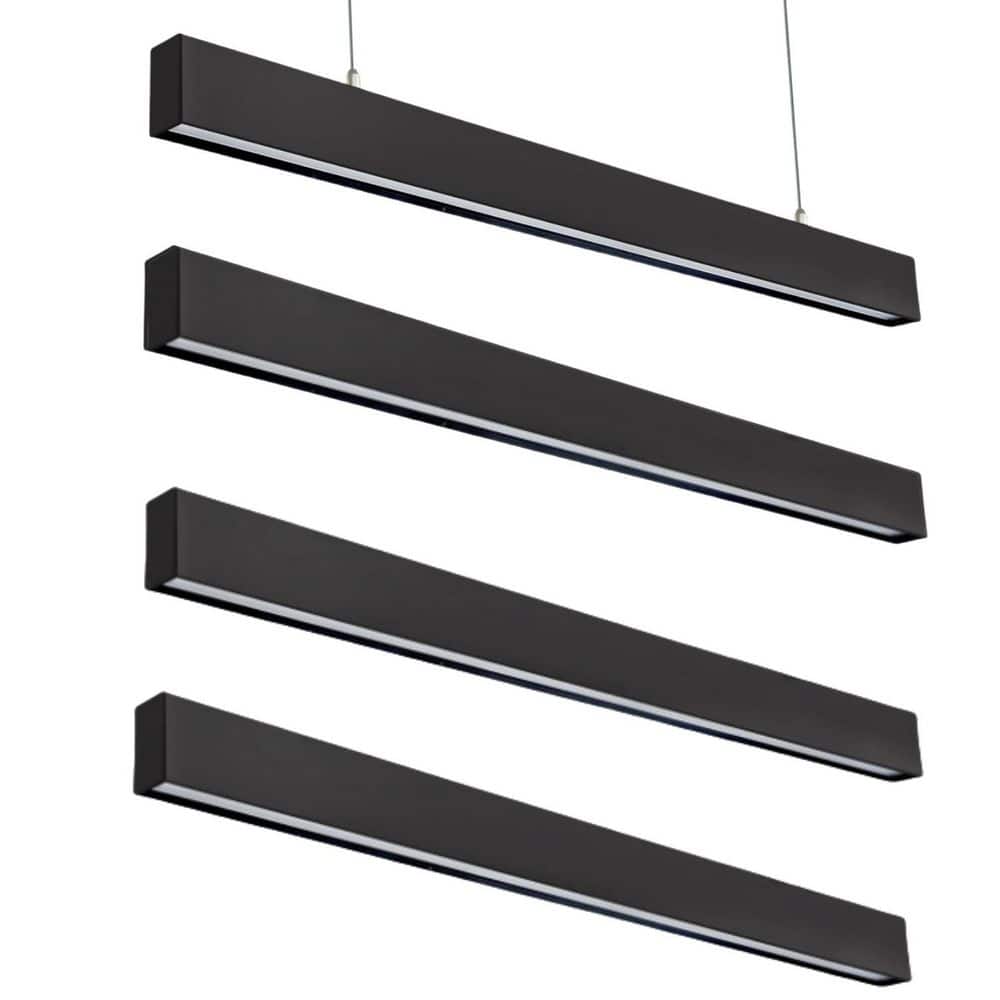 4 ft. Linkable Suspension Office Lights, 50-Watt 3000K-5000K Selectable, ETL Listed Dimmable LED Linear Lights, 4-Pack price history on PriceWatchPro