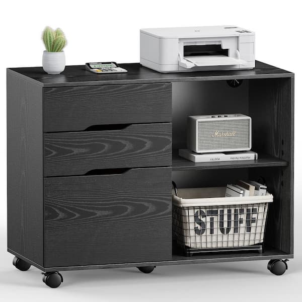 Unbranded 31 in. W x 15 in. D x 29 in. H Bathroom Black Linen Cabinet