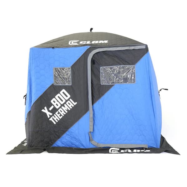 Clam X-800 Thermal 6-Sided Double Hub Ice Shelter 17482 - The Home Depot
