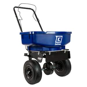 88000 Amp Broadcast Spreader Salt Ice Melt 80 lbs. Auger 15 Settings Baffles 10 in. Tires Steel Frame Enclosed Gears