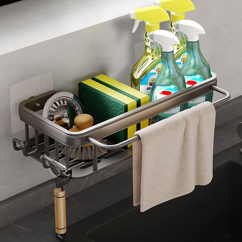 Bathroom Suction Rack Organizer Cup Storage Shower Wall Basket Towel Hook  Tools
