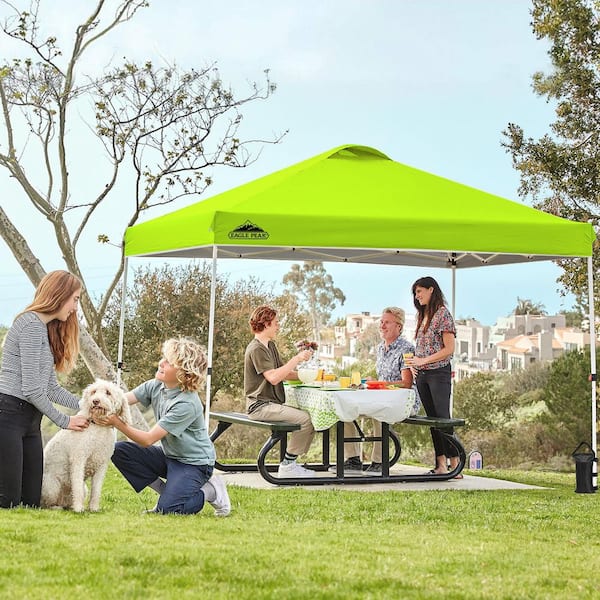 EAGLE PEAK 10 ft. x 10 ft. Pop Up Canopy Tent Instant Outdoor Canopy with 4-Sand Bags