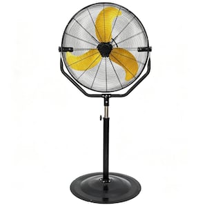 30 in. Tilting Pedestal Fan in Black, 3-Speed 7600 CFM High Velocity Tilted Pedestal Fan for Commercial Industrial