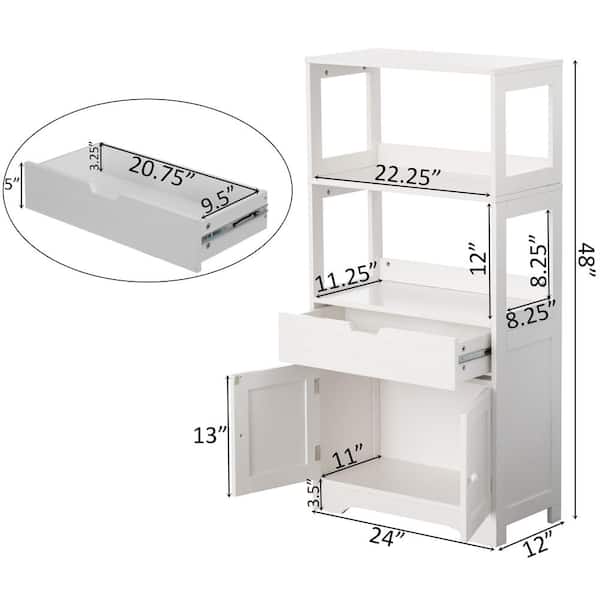 Vasagle Bathroom Floor Cabinet Bathroom Storage Organizer Rack