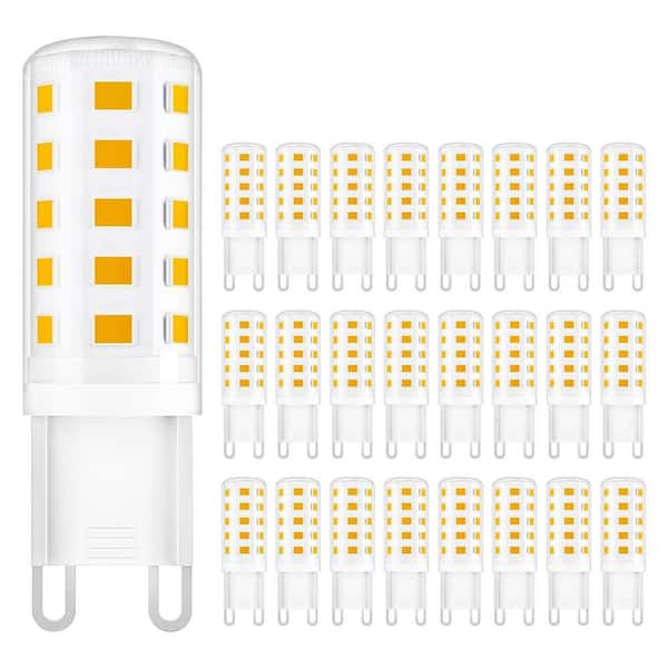 G9 Bulbs 40-Watts Equivalent T4 No-Dimmable Bi-Pin LED Light Bulb, Warm White 3000K (24-Pack)