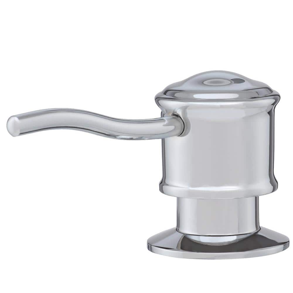 Chrome Black and White Lotion Soap Dispenser with Curved Nozzle