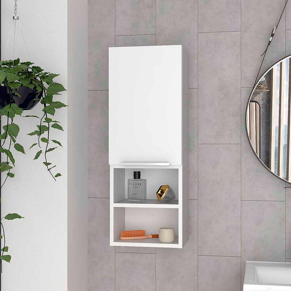 Anky 11.8 in. W x 10.04 in. D x 32.17 in. H Bathroom Storage Wall Cabinet in White, Medicine Cabinet price history on PriceWatchPro