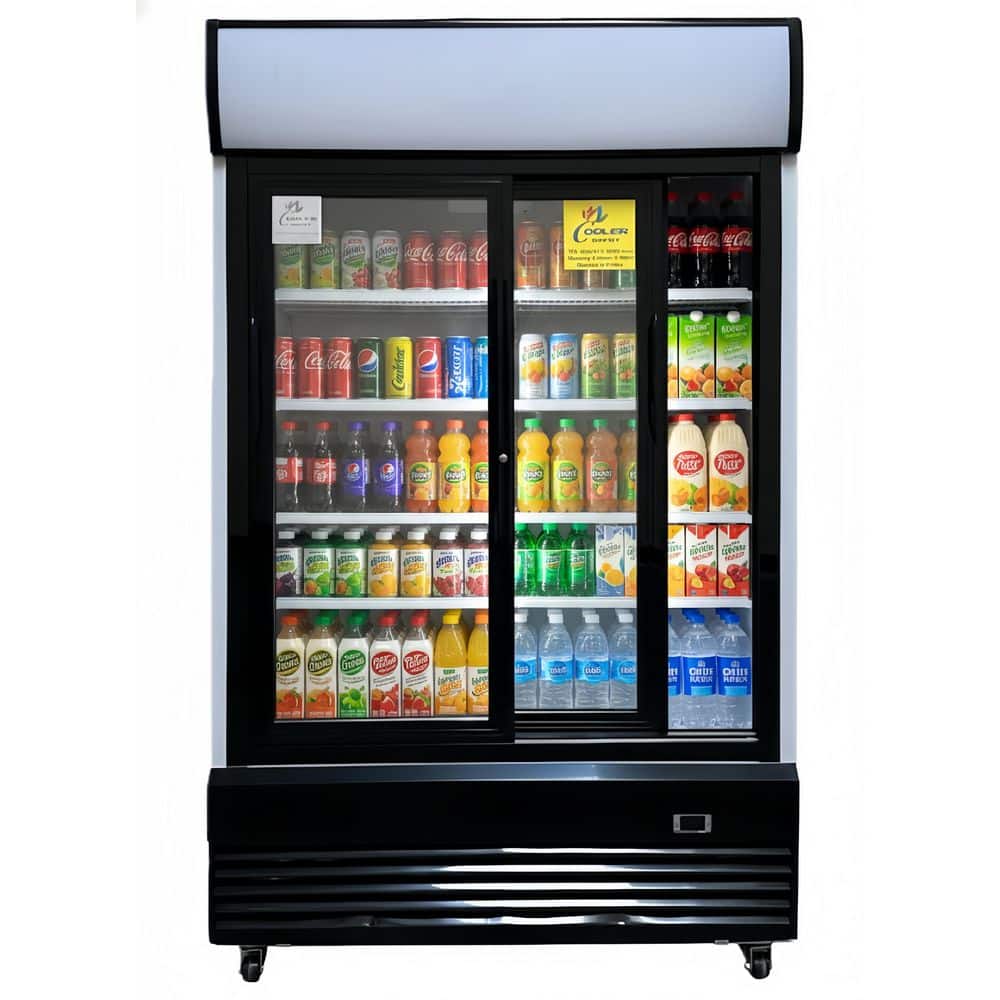 LG 48 in. W 35.3 cu. ft. Sliding Glass Door Reach-In Merchandiser in White
