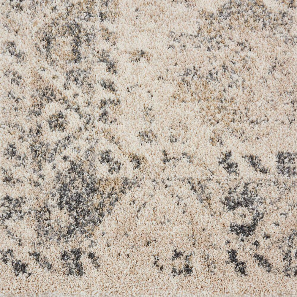 Handmade Abstract Gray 4' x 6' Synthetic Stain-Resistant Rug