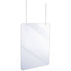 30 in. x 36 in. x 0.18 in. Clear Acrylic Sheet Hanging Protective Sneeze Guard