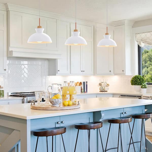 Grace 1-Light Dome White Pendant Light