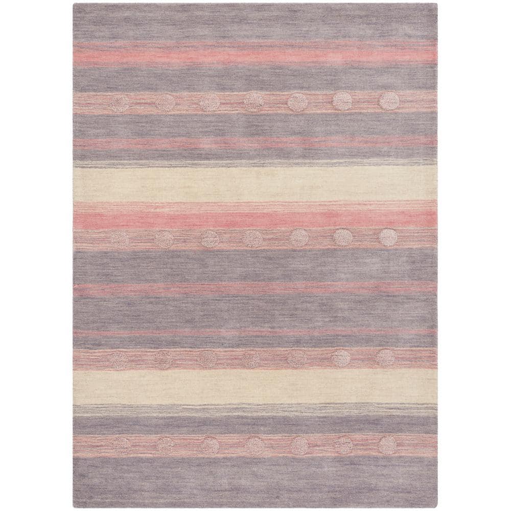 Ivory Whimsy Hand-Tufted Wool Kids' Playroom Rug - 4' x 6'