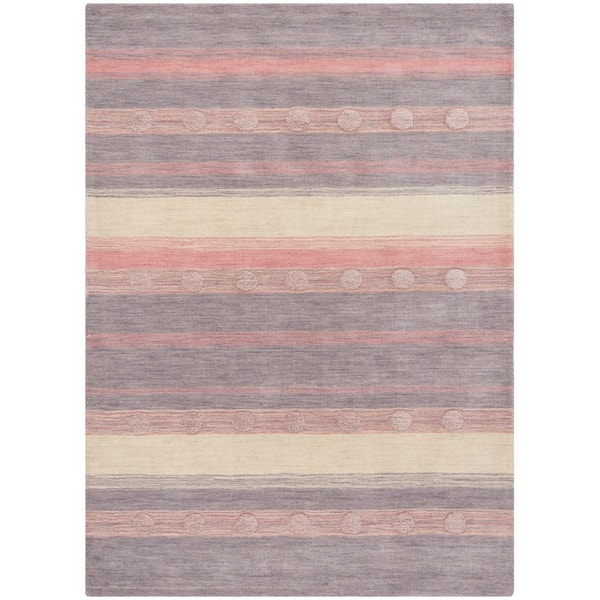 SAFAVIEH Kids Light Purple/Ivory 4 ft. x 6 ft. Polka Dot Area Rug