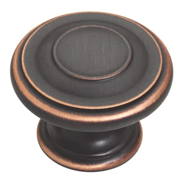 Liberty Harmon 1 3 8 In 35 Mm Bronze With Copper Highlights Round Cabinet Knob 10 Pack Pc Vbc U1 The Home Depot