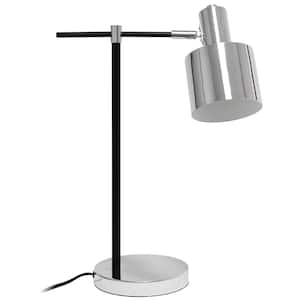 21.8 in. Chrome Metal Table Lamp