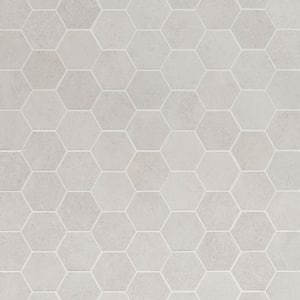 Iris Hex Perla 11.22 in. x 13.18 in. Matte Porcelain Floor and Wall Mosaic Tile (0.82 sq. ft./Each)
